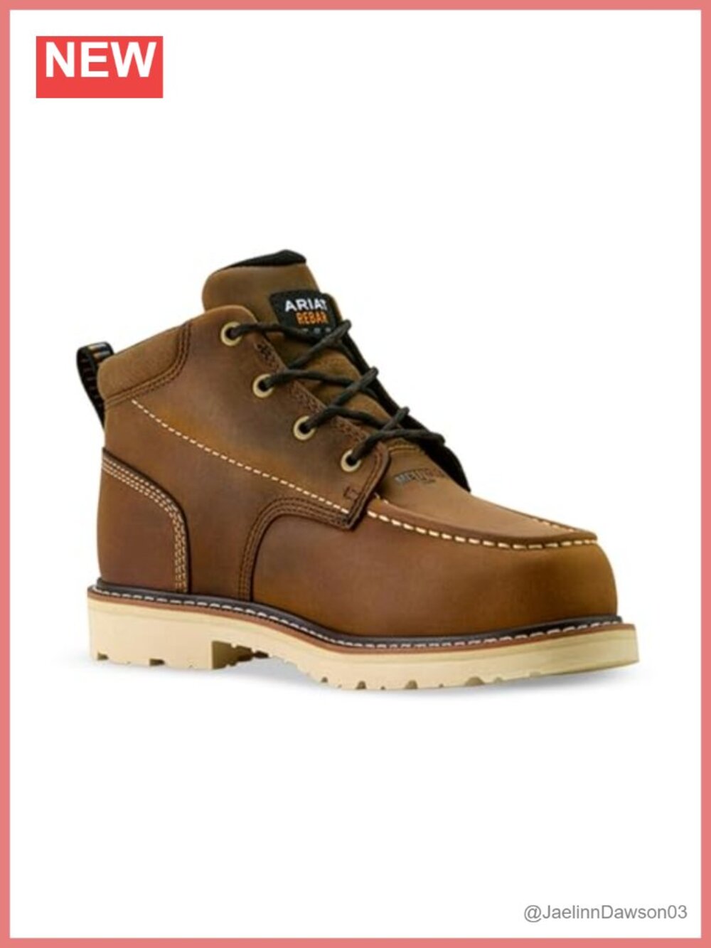 Women's Composite Toe Chukka Work Boots Leather Pull-On Water Repellent Safety